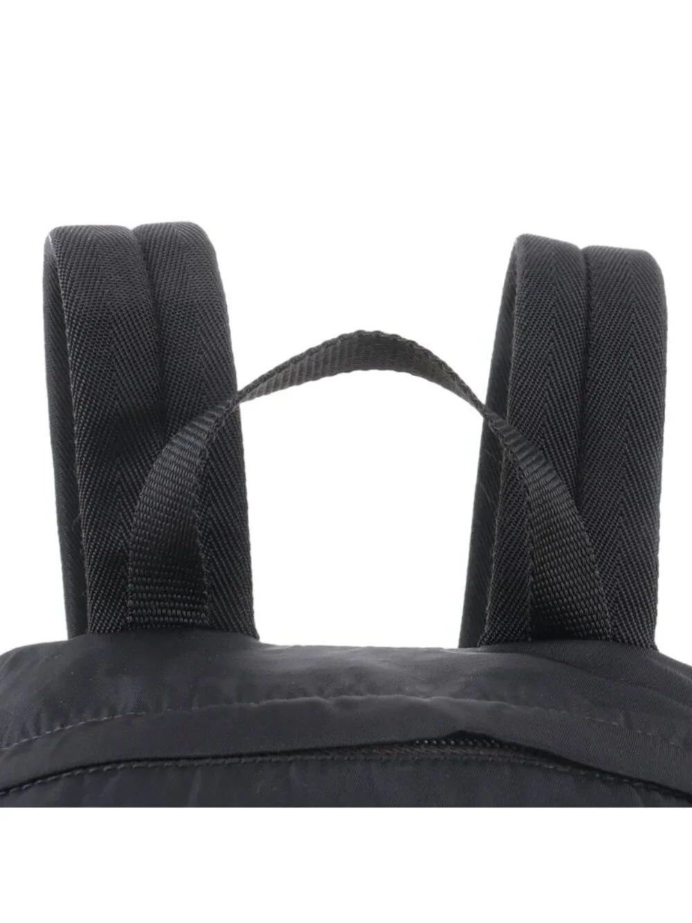 Prada Tessuto Nylon Triangle Logo Backpack Black